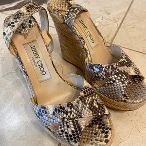 Jimmy Choo Snakeskin Espadrilles